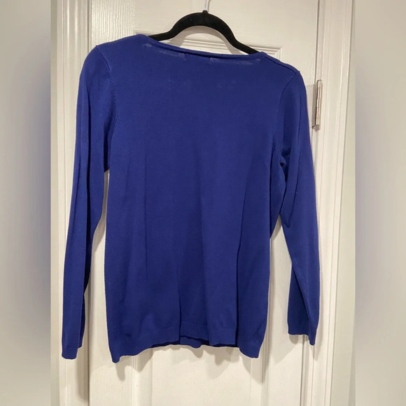 In Extenso Royal Blue Long Sleeve Knit Top Size L but runs small Like M or S. - Picture 7 of 8